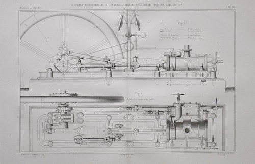 1869 francese vapore motore - 1869,
