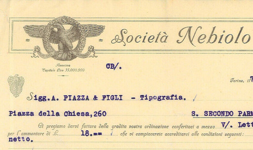 Torino fattura int societa - int., societa'