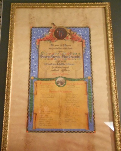 Pergamena augurale litografia - augurale.,